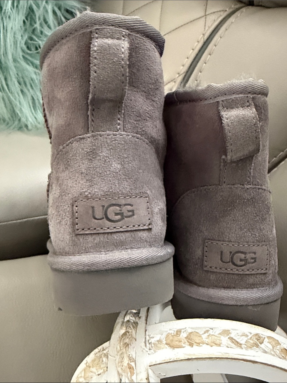 UGG Classic Short Suede Winter Boot - Gray - Picture 5 of 9